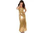Sequin Dress Long Gold XS