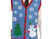 Christmas Snowflake Ugly Christmas Vest Adult Medium