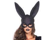 Glitter Masquerade Black Rabbit Mask