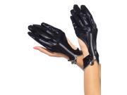 Zipper Cut Out Motorcycle Gloves With Heart Pull