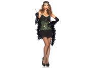 Feathered Peacock Flapper Costume