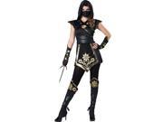 Black Gold Ninja Warrior Womens Costume