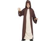 Brown Hooded Robe Childs Jedi Cloak Halloween Costume L