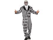 The Jester Mens Two Toned Clown Tuxedo Halloween Costume