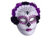 Purple Sugar Skull Adult Full Mask