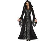 Skull Mistress Womens Gothic Witch Robe Halloween Costume S