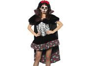 Day Of The Dead Senorita Womens Velvet Halloween Costume L