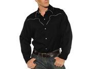 Black Fancy Mens Rodeo Cowboy Costume Shirt OS