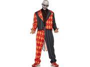 Thriller Mens Scary Orange Black Clown Suit Halloween Costume OS