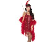 Red Swingin Flapper Dress 20 s Halloween Costume S