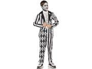 Sinister Clown Tuxedo Boys Scary Halloween Costume L