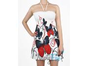 Halter Style Red Butterfly Dress