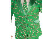 Candy Cane Suit 3pc Adult Costume Green One Size (Chest Size Up To 42 Candy Cane Suit 3pc Adult Costume Green One Size (Chest Size Up To 42