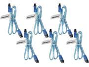 Aleratec SATA III 3 Cable 6gb Transparent Blue Straight to Straight with Clips 20 Inches 6 Pack Combo
