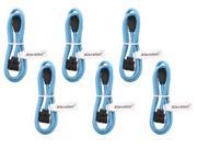 Aleratec SATA III Cable Right Angle to Straight with Locking Latch 6 Pack Combo