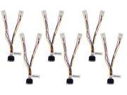 Aleratec 15 Pin SATA Male to 4 Pin Molex Female 1 2 Y Splitter Cable 8 in 6 Pack