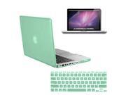 For 13 A1278 MacBook Pro 13 Inches Ocean Green Case Shell Keyboard Skin Screen Film Frosted Matte Rubber Coated