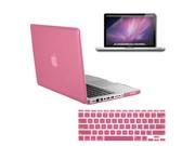 For 13 A1278 MacBook Pro 13 Inches LIGHT PINK Case Shell Keyboard Skin Screen Film Frosted Matte Rubber Coated