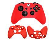 Silicone Skin Cap Protector Rubber Grip Case Cover for Microsoft Xbox One Gaming Game Controller Red Color