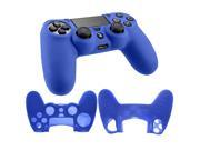 Silicone Rubber Soft Case Gel Skin Cover For Sony PlayStation 4 PS4 Controller Blue