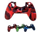 Camouflage Silicone Soft Case Skin Cover for SONY PlayStation 4 PS4 Red