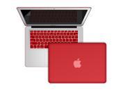 MacBook Air 13 Case SmackTom Red Snap in Rubber Case Silicone keyboard Cover Screen Protector For Apple MacBook Air 13