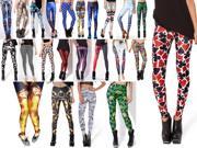 Hot Sexy Lady Pattern Print Women Stretch Pencil Skinny Leggings One Size fits XS to M