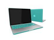2 in 1 Rubberized Hard Case Laptop Cover With Matching Keyboard Cover For Apple Macbook Pro 13 A1278 Tiffny Blue
