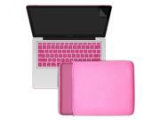 4 in 1 Light Pink Soft Touch Plastic Hard Case Cover Keyboard Cover screen protector Sleeve Bag For Macbook Pro 13 A1278