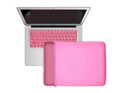 4 in 1 for Macbook Air 13 Rubberized Case Keyboard Skin Sleeve Bag Screen Protector PINK