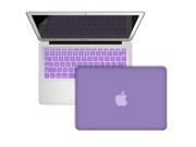 SmackTom Purple Snap in Rubber Coated Case With Matching Keyboard Cover Screen Protector Compatible With Apple MacBook Air 13 inch
