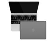 Protective Rubberized Case Cover With keyboard Cover For Apple MacBook 12 Retina Display Grey