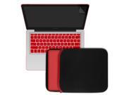 4 in 1 Combo Kit Soft Touch Hard Case Cover Keyboard Cover screen protector Sleeve Bag For Macbook Pro 13 A1278 Red