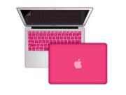 Frosted Matte Hard Rubber Coated With Matching Keyboard Skin Cover For Apple Macbook Air 11 Hot Pink