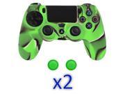 Camouflage Protective Silicone Gel Skin Case Cover For Sony PS4 Controller 2 Pack