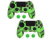 For Sony PS4 Controller Camouflage Protective Silicone Gel Skin Case Cover 2 Pack