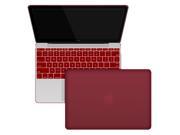 Macbook 12 Case Retina Display 12 Inch A1534 Laptop Computer Rubberized Hard Shell Protective Case Silicone Keyboard Cover RED