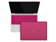 Macbook 12 Case Retina Display 12 Inch A1534 Laptop Computer Rubberized Hard Shell Protective Case Silicone Keyboard Cover HOT PINK