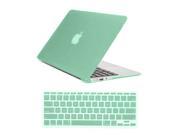Rubberized Matte Hard Case for Apple Macbook Air 11 A1370 A1465 Silicone Keyboard Skin Cover Back Case Cover For Macbook Air 11 Inch AQUA GREEN