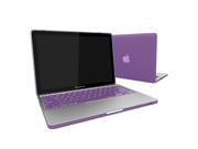 Rubberized Hard Case 2 in 1 Snap On Ultra Slim Light Weight Cover Silicon Keyboard Sleeve Cover for Macbook Pro 13 inch 13 A1278 PURPLE