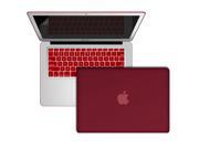 Rubberized Hard Case Keyboard Cover For Macbook Air 13 inch A1466 A1369 Free Screen Protector Wine Red