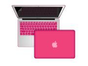 Rubberized Hard Case Keyboard Cover For MacBook Air 11 Inch A1370 A1465 Free Screen Protector Hot Pink