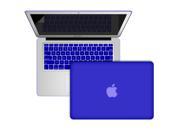 Rubberized Hard Case Keyboard Cover For Macbook Air 13 inch A1466 A1369 Free Screen Protector Blue