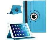 360 Degree Rotating Stand Case with Smart Cover Auto Sleep Wake Feature for Apple iPad Air 5 Sky Blue