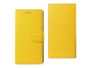 REIKO IPHONE 7 PLUS SYNTHETIC BULLHIDE LEATHER WALLET CASE WITH RFID CARD PROTECTION IN YELLOW