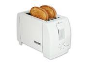 Better Chef IM 210W Two Slice Toaster White W Browning Control Crumb Tray
