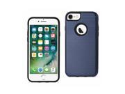 REIKO IPHONE 7 HYBRID DUAL LAYER METAL BRUSHED TEXTURE CASE IN NAVY