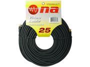 25 ft Black RG 6 Video Cable