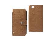 REIKO IPHONE 6 6S WALLET CASE WITH SLIDE OUT POCKET AND FOLD STAND IN BROWN
