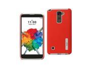 REIKO LG STYLUS 2 PLUS SOLID ARMOR DUAL LAYER PROTECTIVE CASE IN RED